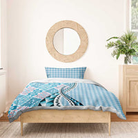 Aloha Vintage Palaka Floral Hawaiian Quilt Bedding Set Uliuli Motif - Polynesian Pride