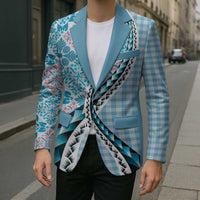 Aloha Vintage Palaka Floral Hawaiian Quilt Blazer Uliuli Motif - Polynesian Pride