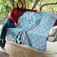 Aloha Vintage Palaka Floral Hawaiian Quilt Quilt Uliuli Motif - Polynesian Pride