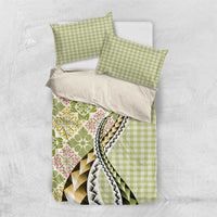 Aloha Vintage Palaka Floral Hawaiian Quilt Bedding Set Omaomao Motif - Polynesian Pride