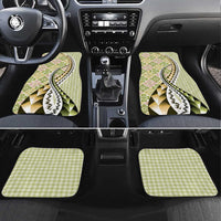 Aloha Vintage Palaka Floral Hawaiian Quilt Car Mats Omaomao Motif - Polynesian Pride