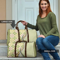 Aloha Vintage Palaka Floral Hawaiian Quilt Travel Bag Omaomao Motif - Polynesian Pride