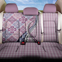Aloha Vintage Palaka Floral Hawaiian Quilt Back Car Seat Cover Akala Motif - Polynesian Pride
