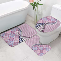 Aloha Vintage Palaka Floral Hawaiian Quilt Bathroom Set Akala Motif - Polynesian Pride