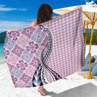 Aloha Vintage Palaka Floral Hawaiian Quilt Sarong Akala Motif - Polynesian Pride