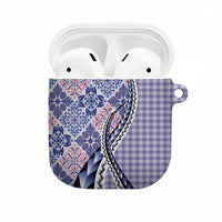 Aloha Vintage Palaka Floral Hawaiian Quilt AirPods Case Poni Motif - Polynesian Pride