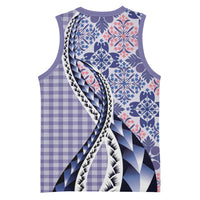 Aloha Vintage Palaka Floral Hawaiian Quilt Basketball Jersey Poni Motif - Polynesian Pride