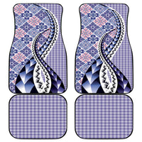 Aloha Vintage Palaka Floral Hawaiian Quilt Car Mats Poni Motif - Polynesian Pride