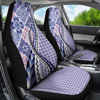 Aloha Vintage Palaka Floral Hawaiian Quilt Car Seat Cover Poni Motif - Polynesian Pride