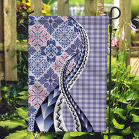 Aloha Vintage Palaka Floral Hawaiian Quilt Garden Flag Poni Motif - Polynesian Pride