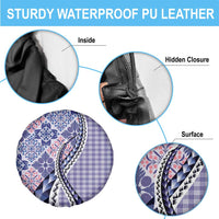 Aloha Vintage Palaka Floral Hawaiian Quilt Spare Tire Cover Poni Motif - Polynesian Pride