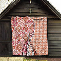 Aloha Vintage Palaka Floral Hawaiian Quilt Quilt Ulaula Motif - Polynesian Pride