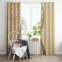 Aloha Vintage Palaka Floral Hawaiian Quilt Window Curtain Melemele Motif - Polynesian Pride