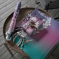 Aloha Vintage Plumeria Hawaiian Tapa Pattern Wrapping Paper Gradient Hawaiian Tapa Pattern - Polynesian Pride