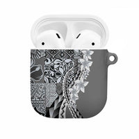 Aloha Vintage Plumeria Hawaiian Tapa Pattern AirPods Case Gray Hawaiian Tapa Pattern LT9 Gray - Polynesian Pride