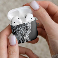 Aloha Vintage Plumeria Hawaiian Tapa Pattern AirPods Case Gray Hawaiian Tapa Pattern LT9 - Polynesian Pride