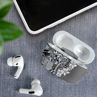 Aloha Vintage Plumeria Hawaiian Tapa Pattern AirPods Case Gray Hawaiian Tapa Pattern LT9 - Polynesian Pride
