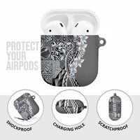 Aloha Vintage Plumeria Hawaiian Tapa Pattern AirPods Case Gray Hawaiian Tapa Pattern LT9 - Polynesian Pride