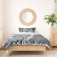 Aloha Vintage Plumeria Hawaiian Tapa Pattern Bedding Set Gray Hawaiian Tapa Pattern - Polynesian Pride