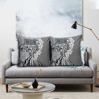 Aloha Vintage Plumeria Hawaiian Tapa Pattern Pillow Cover Gray Hawaiian Tapa Pattern LT9 - Polynesian Pride