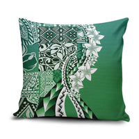 Aloha Vintage Plumeria Hawaiian Tapa Pattern Pillow Cover Green Hawaiian Tapa Pattern LT9 Green - Polynesian Pride