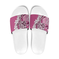 Aloha Vintage Plumeria Hawaiian Tapa Pattern Slide Sandals Pink Hawaiian Tapa Pattern LT9 Pink - Polynesian Pride