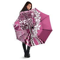 Aloha Vintage Plumeria Hawaiian Tapa Pattern Umbrella Pink Hawaiian Tapa Pattern LT9 - Polynesian Pride
