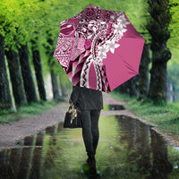 Aloha Vintage Plumeria Hawaiian Tapa Pattern Umbrella Pink Hawaiian Tapa Pattern LT9 - Polynesian Pride
