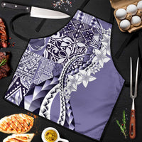 Aloha Vintage Plumeria Hawaiian Tapa Pattern Apron Purple Hawaiian Tapa Pattern LT9 Purple - Polynesian Pride