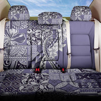 Aloha Vintage Plumeria Hawaiian Tapa Pattern Back Car Seat Cover Purple Hawaiian Tapa Pattern - Polynesian Pride