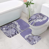 Aloha Vintage Plumeria Hawaiian Tapa Pattern Bathroom Set Purple Hawaiian Tapa Pattern - Polynesian Pride