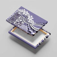 Aloha Vintage Plumeria Hawaiian Tapa Pattern Canvas Wall Art Purple Hawaiian Tapa Pattern - Polynesian Pride