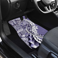 Aloha Vintage Plumeria Hawaiian Tapa Pattern Car Mats Purple Hawaiian Tapa Pattern - Polynesian Pride