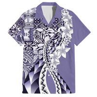 Aloha Vintage Plumeria Hawaiian Tapa Pattern Hawaiian Shirt Purple Hawaiian Tapa Pattern - Polynesian Pride