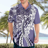 Aloha Vintage Plumeria Hawaiian Tapa Pattern Hawaiian Shirt Purple Hawaiian Tapa Pattern - Polynesian Pride
