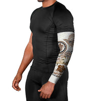 Polynesian Manta Ray Arm Sleeves Beige Floral Turtle Tattoo - Polynesian Pride