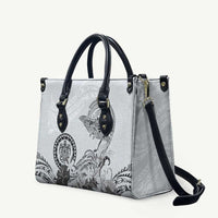 Polynesian Manta Ray Leather Bag Gray Floral Turtle Tattoo LT9 Gray - Polynesian Pride
