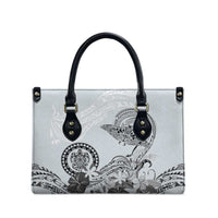Polynesian Manta Ray Leather Bag Gray Floral Turtle Tattoo LT9 - Polynesian Pride