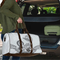 Polynesian Manta Ray Travel Bag Gray Floral Turtle Tattoo - Polynesian Pride