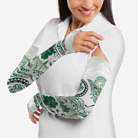 Polynesian Manta Ray Arm Sleeves Green Floral Turtle Tattoo - Polynesian Pride