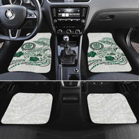 Polynesian Manta Ray Car Mats Green Floral Turtle Tattoo - Polynesian Pride