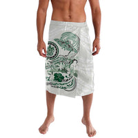 Polynesian Manta Ray Lavalava Green Floral Turtle Tattoo LT9 Green - Polynesian Pride