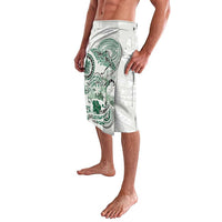 Polynesian Manta Ray Lavalava Green Floral Turtle Tattoo LT9 - Polynesian Pride