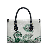Polynesian Manta Ray Leather Bag Green Floral Turtle Tattoo LT9 - Polynesian Pride