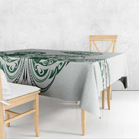Polynesian Manta Ray Tablecloth Green Floral Turtle Tattoo - Polynesian Pride