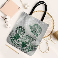 Polynesian Manta Ray Tote Bag Green Floral Turtle Tattoo LT9 Black Strap One Size Green - Polynesian Pride