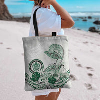 Polynesian Manta Ray Tote Bag Green Floral Turtle Tattoo LT9 - Polynesian Pride