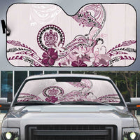 Polynesian Manta Ray Auto Sun Shade Pink Floral Turtle Tattoo LT9 Pink - Polynesian Pride