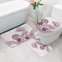 Polynesian Manta Ray Bathroom Set Pink Floral Turtle Tattoo - Polynesian Pride