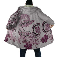 Polynesian Manta Ray Cloak Pink Floral Turtle Tattoo LT9 - Polynesian Pride